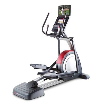 FreeMotion e11.6 elliptical side view to show the console and hand grips