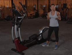 How to Use an Elliptical Machine showing by a woman